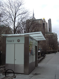 The Pubilc Toilet in Madison Square Park, Facing North, far view
