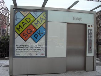 The Pubilc Toilet in Madison Square Park, front